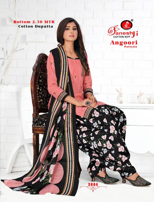 Ganeshji Angoori Patiyala Vol-3 Cotton Designer Patiyala Dress Material